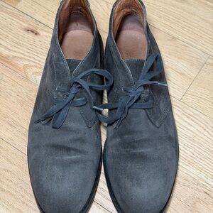 Men's FRYE Gray Suede Lace-Up Shoes SZ 9.5
